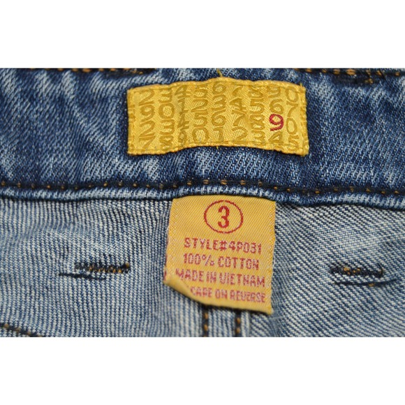 Nine DMBM Boot Cut Jeans Y2K Low Rise Women Junior Size 3 Medium Wash Blue - Picture 9 of 13